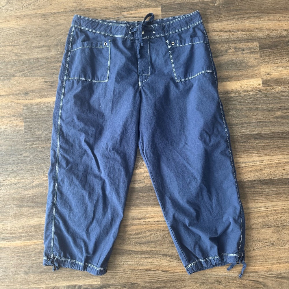 FRESH PRODUCE Women's Capri sz L Blue